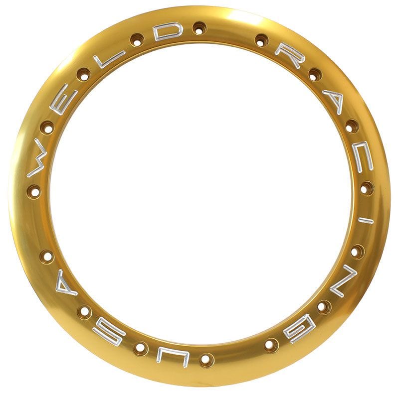 WELD Suit 16" Rim, 16 Bolt Weld Racing Drag Beadloc Ring - Gold WEP650-5190 SR