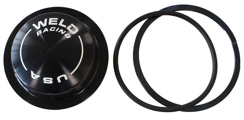 WELD Suit Sprint & Midget With O-Ring & Spiraloc Weld Racing Hub Dust Cap - Black WEC0323B SR
