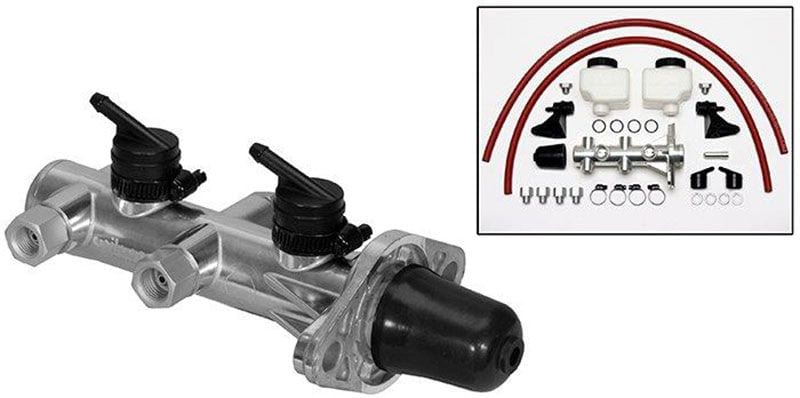WILWOOD 1.0" Bore, Polished Finish Wilwood Compact Remote Tandem Master Cylinder WB260-14243-P SR