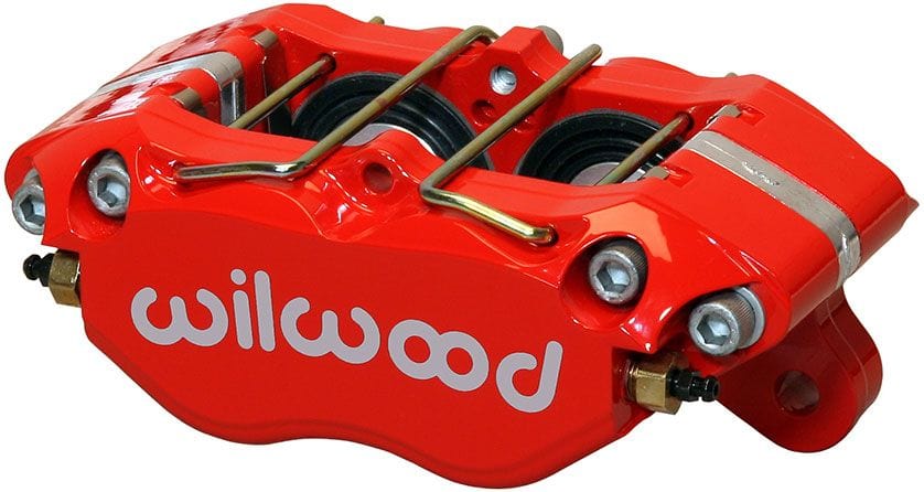 WILWOOD 1.75"/1.75" Bore Size, 1.00" Disc Width, 7812 Pad Plate Wilwood 4-Piston Dynapro Dust-Boot Lug Mount Caliper - Red WB120-15131-RD SR