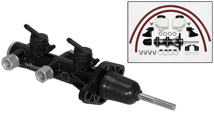 WILWOOD 15/16" Bore, Black Finish Wilwood Compact Remote Tandem Master Cylinder WB260-14242-BK SR