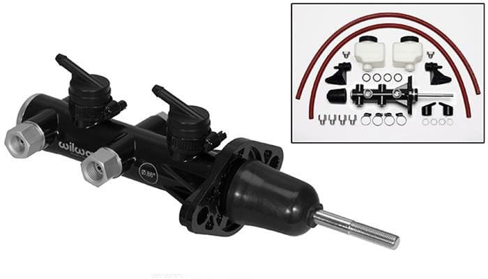 WILWOOD 7/8" Bore, Black Finish Wilwood Compact Remote Tandem Master Cylinder WB260-14241-BK SR