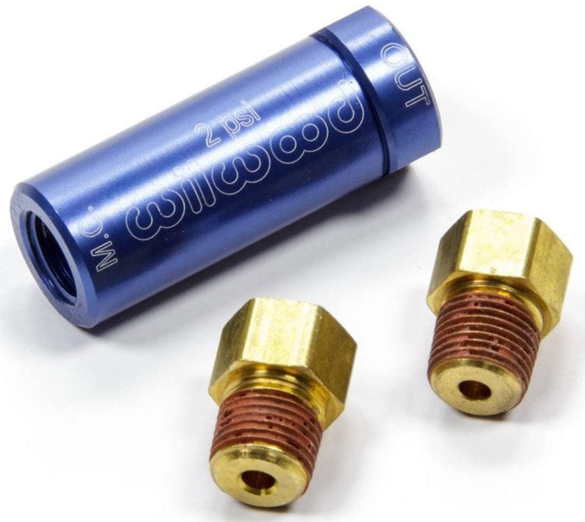 WILWOOD Blue - 2psi, With Fitings Wilwood Residual Pressure Valve WB260-13783 SR