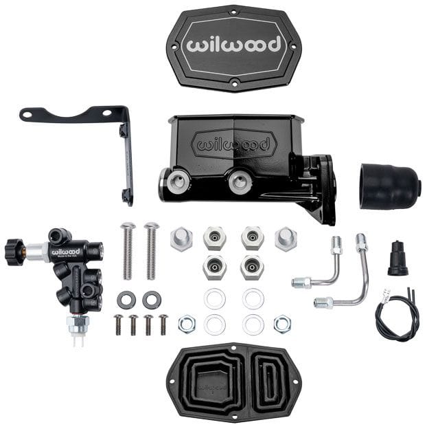 WILWOOD Compact Tandem Master Cylinder & Valve Kit, Mopar 4-Bolt, 1.00" Bore Wilwood Compact Tandem Master Cylinder & Valve Kit, Mopar 4-Bolt, 1.00" Bore WB261-16797 SR