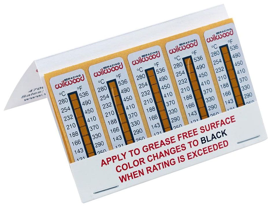 WILWOOD Includes 10 Non-Reversible Strips Wilwood Caliper Temperature Strips WB400-15671 SR