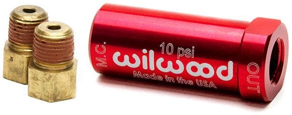 WILWOOD Red - 10psi, With Fitings Wilwood Residual Pressure Valve WB260-13784 SR
