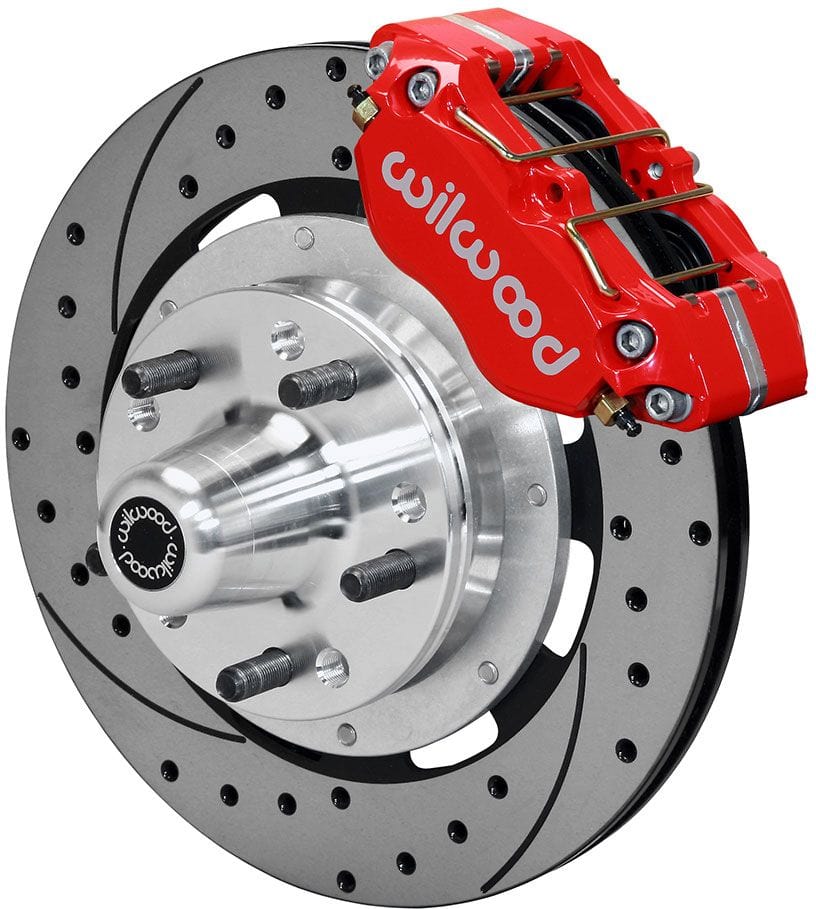 WILWOOD Suit 63-69 Ford Fairlane, Falcon, Ranchero, Torino & 63-67 Mercury Co Wilwood Dynapro Dust-Boot Front Red Brake Kit - 4-Piston 12.19" WB140-13344-DR SR