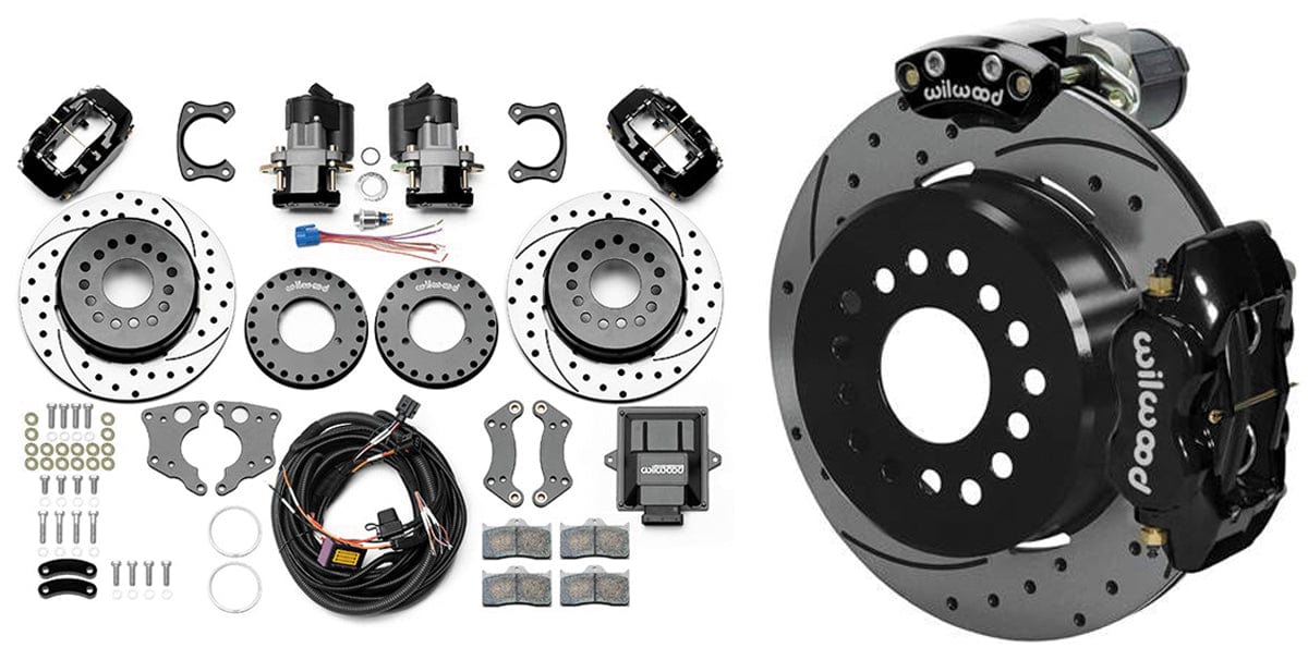 WILWOOD Suit Big Ford New Style, 2.5" Offset Wilwood Electric Park Brake Kit with 11" Rotors & Dust Boot Calipers WB140-15842-D-DS SR