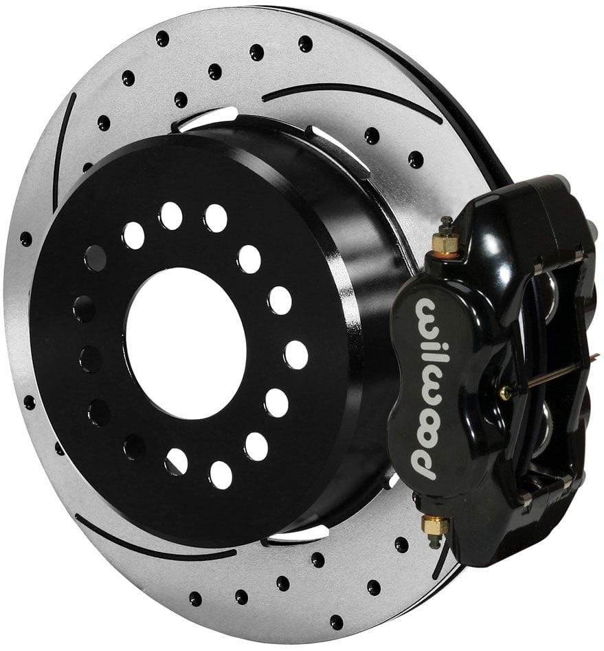WILWOOD Suit Big Ford New Style, 2,50" Axle Offset, Drilled Wilwood Forged Dynalite Rear Parking Brake Kit WB140-7140-D SR