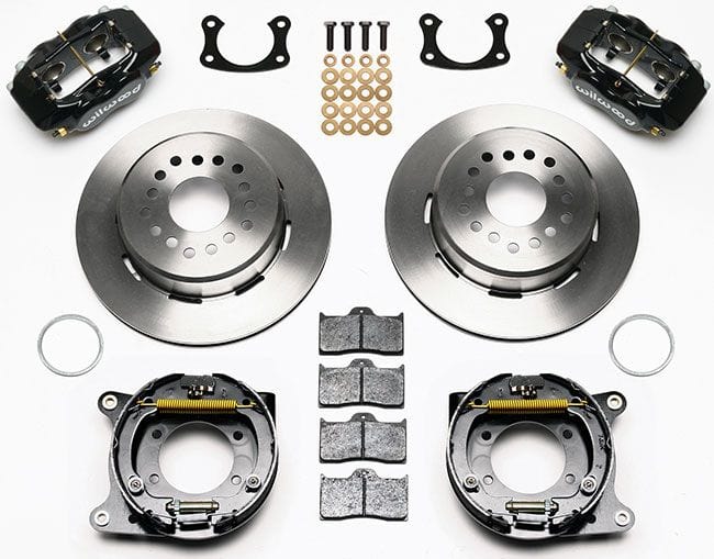 WILWOOD Suit Big Ford New Style, 2,50" Axle Offset Wilwood Forged Dynalite Rear Parking Brake Kit WB140-7140 SR