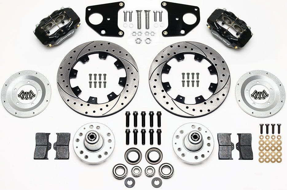 WILWOOD Suit Dodge Charger & Challenger, B & E Body & Plymouth 1962-72 Wilwood Forged Dynalite Dust-Boot Big Brake Front Brake Kit - 4-Piston 12.19" WB140-9828 SR