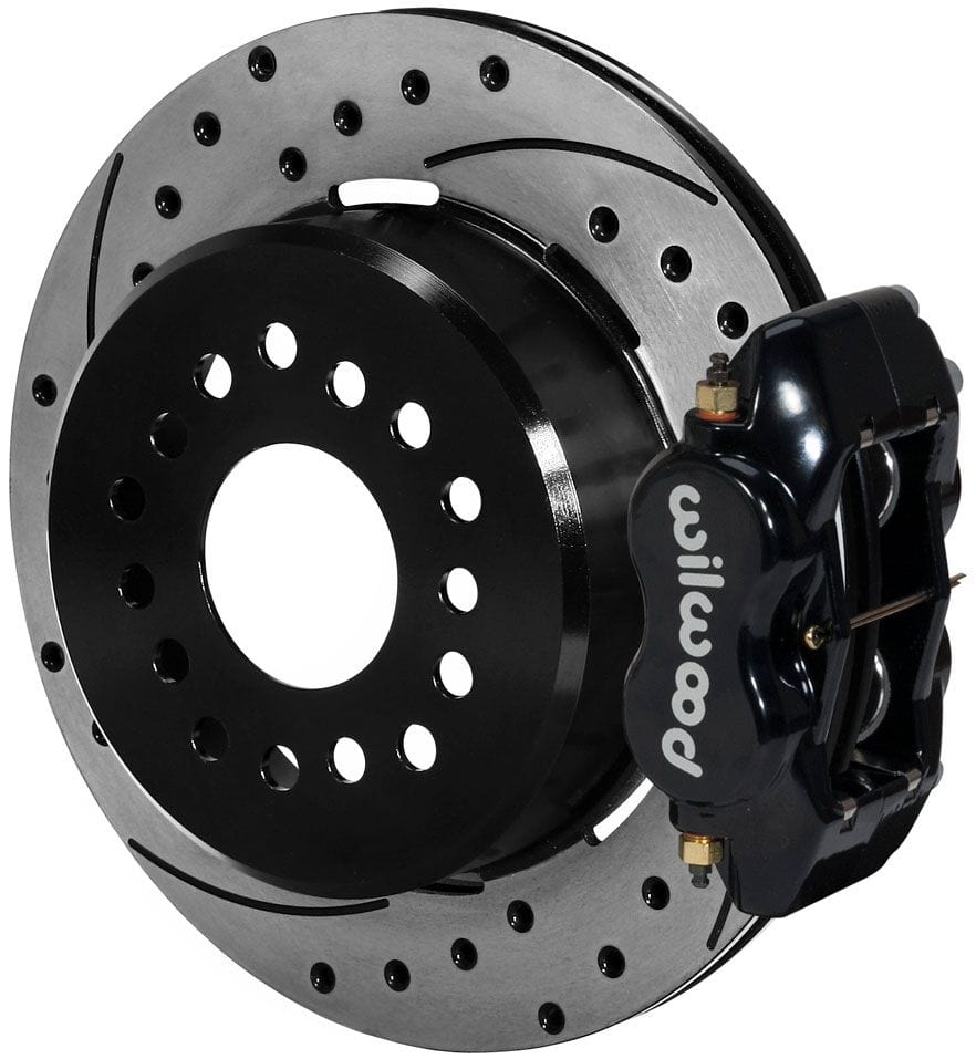 WILWOOD Suit Small Ford, 2.50" Axle Offset Wilwood Forged Dynalite Rear Parking Brake Kit Drilled WB140-9282-D SR