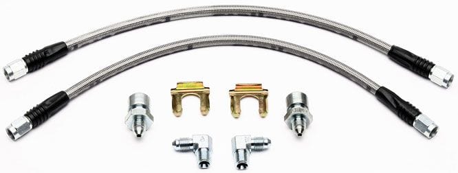 WILWOOD Wilwood Universal 14" Braided Flexline Kit, 3/8"-24 Chassis Fittings WB220-7056 SR