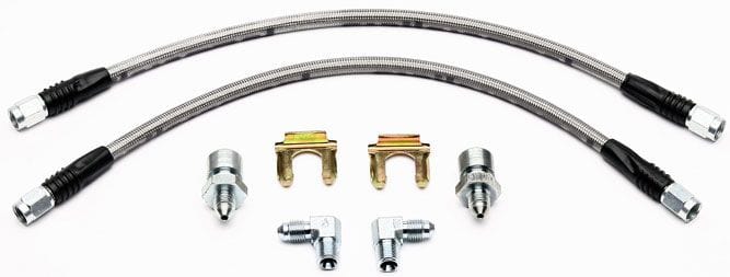 WILWOOD Wilwood Universal 18" Braided Flexline Kit, 3/8"-24 Chassis Fittings WB220-8307 SR