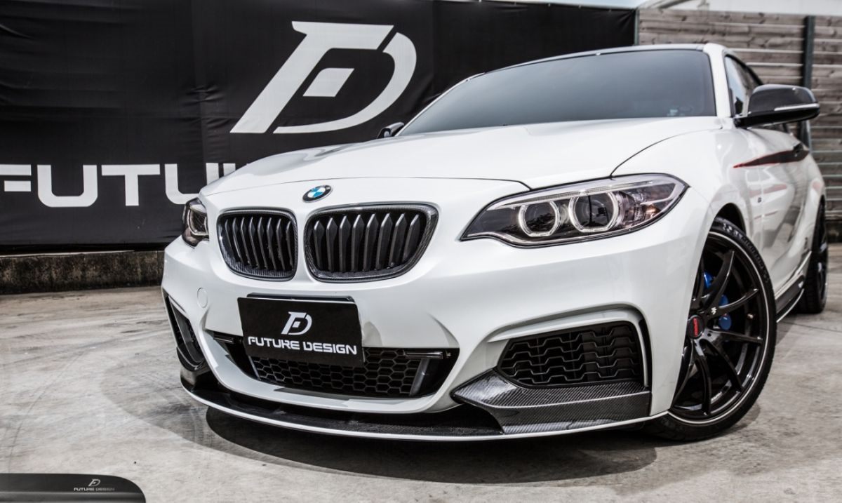 Luxury Sports Performance Style Front Lip For BMW F22 Mtech Bumper