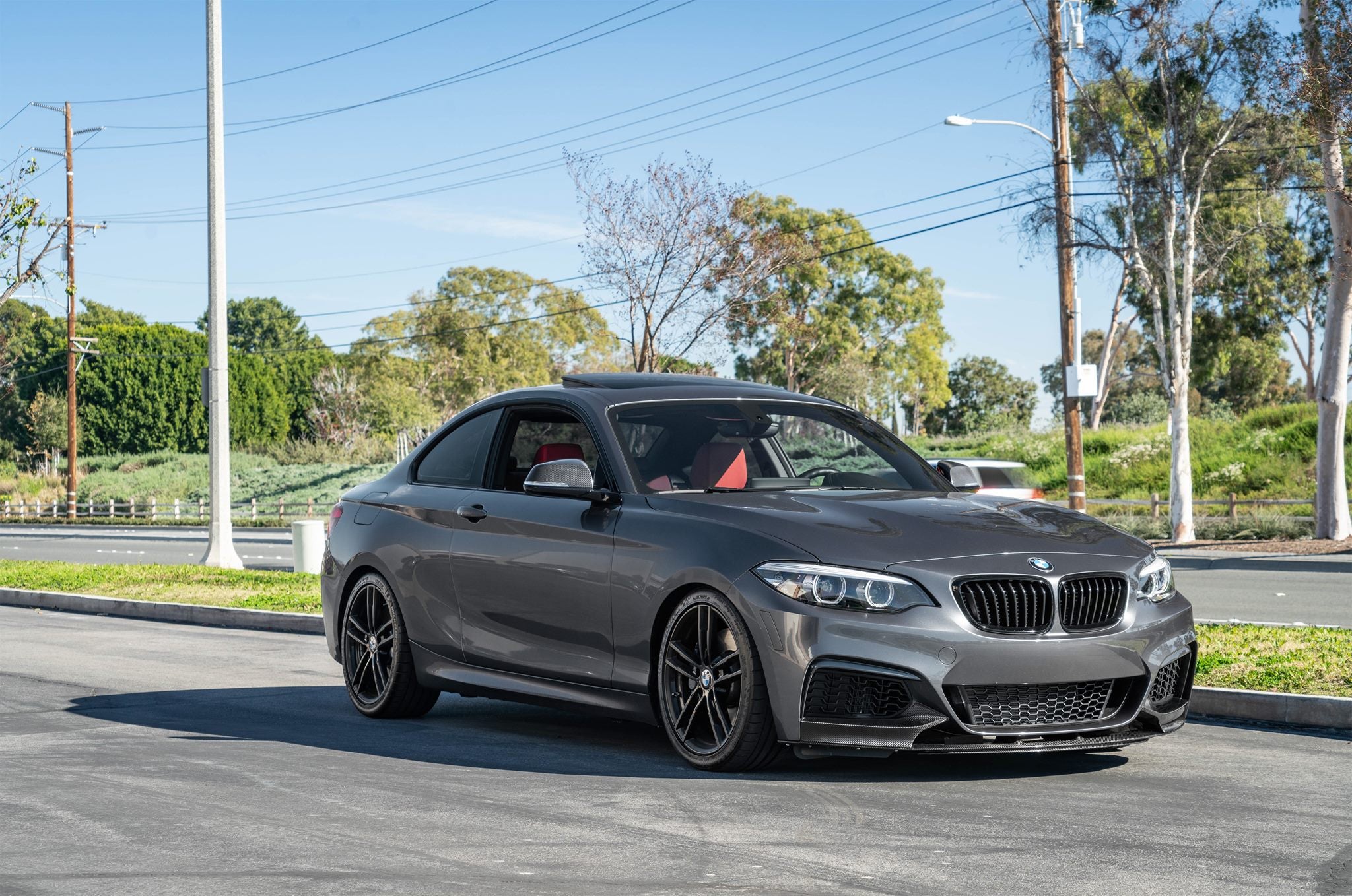 Luxury Sports Performance Style Front Lip For BMW F22 Mtech Bumper