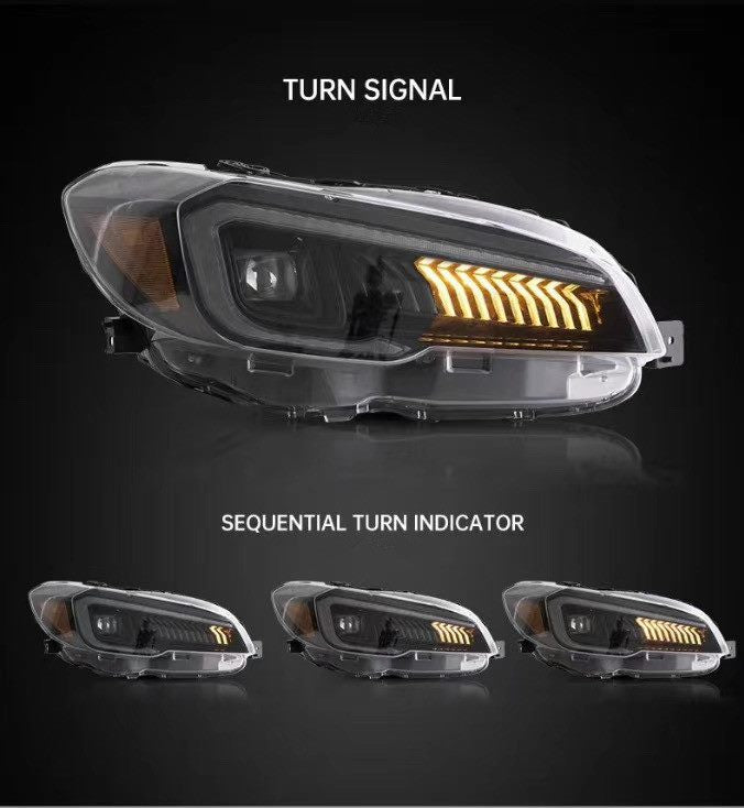 Luxury Sports Type 1 Style LED Headlights For Subaru WRX STI VAB -PP