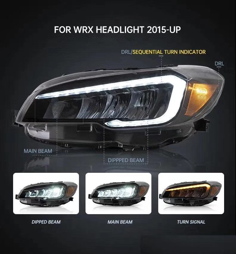 Luxury Sports Type 2 Style LED Headlights For Subaru WRX STI VAB -PP