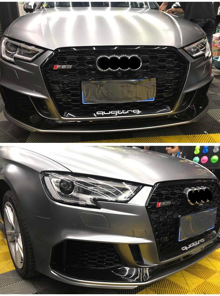 Luxury Sports RS3 Style Front Bumper With Grill Audi A3 8V Facelift 17-19 -PP