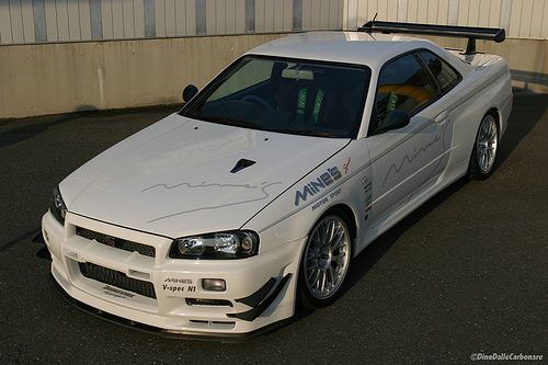 Luxury Sports Fiberglass Front Bumper Canards For Nissan Skyline R34 GTR