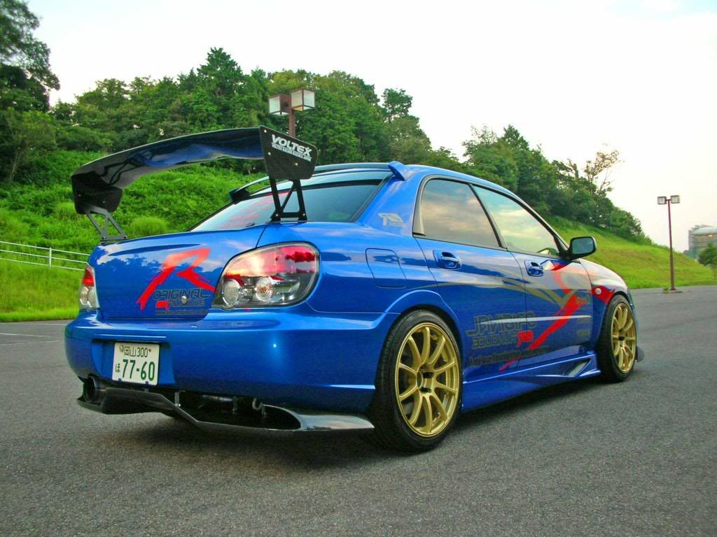 Luxury Sports Voltex Style Carbon GT Spoiler For Subaru Impreza STI V7-10