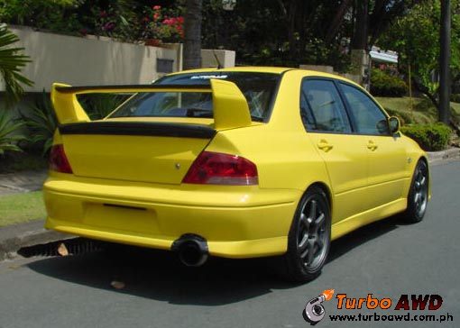 Luxury Sports Type 2 Boot Spoiler For Mitsubishi EVO 7-9 Fiberglass