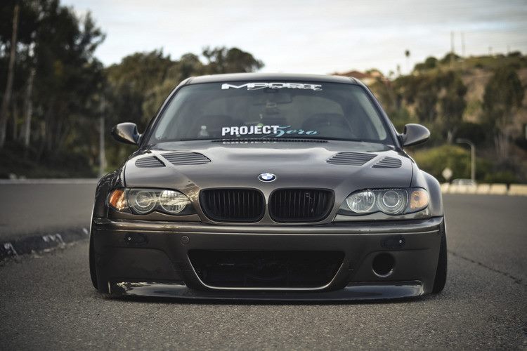 Luxury Sports CSL Style Front Bumper With Carbon Lip For BMW E46 -PP