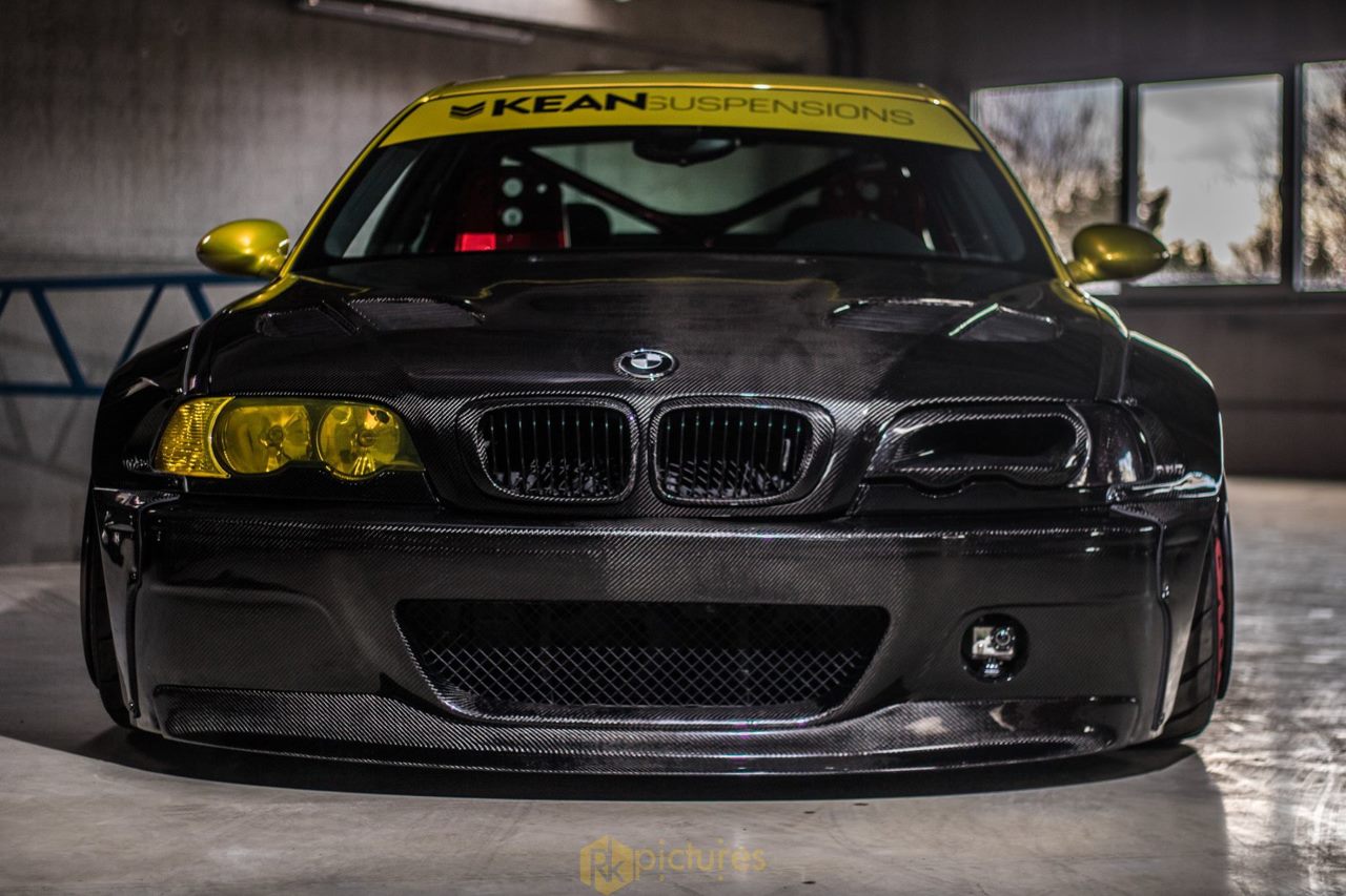 Luxury Sports CSL Style Front Bumper With Carbon Lip For BMW E46 -PP