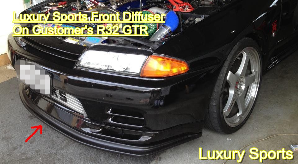 Luxury Sports Fiberglass Front Diffuser For Nissan Skyline R32 GTR