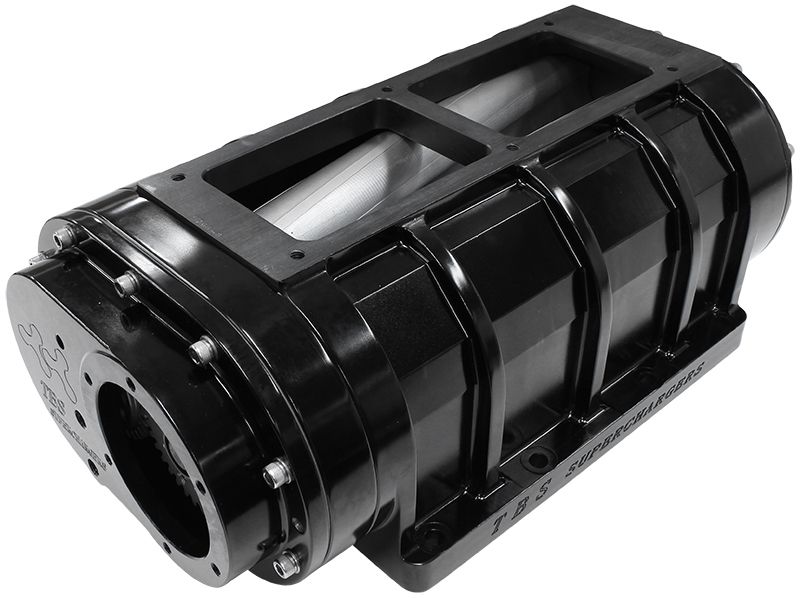 The Blower Shop 6-71 Billet Blower with High Helix Rotors, Black Finish B2019-BLK