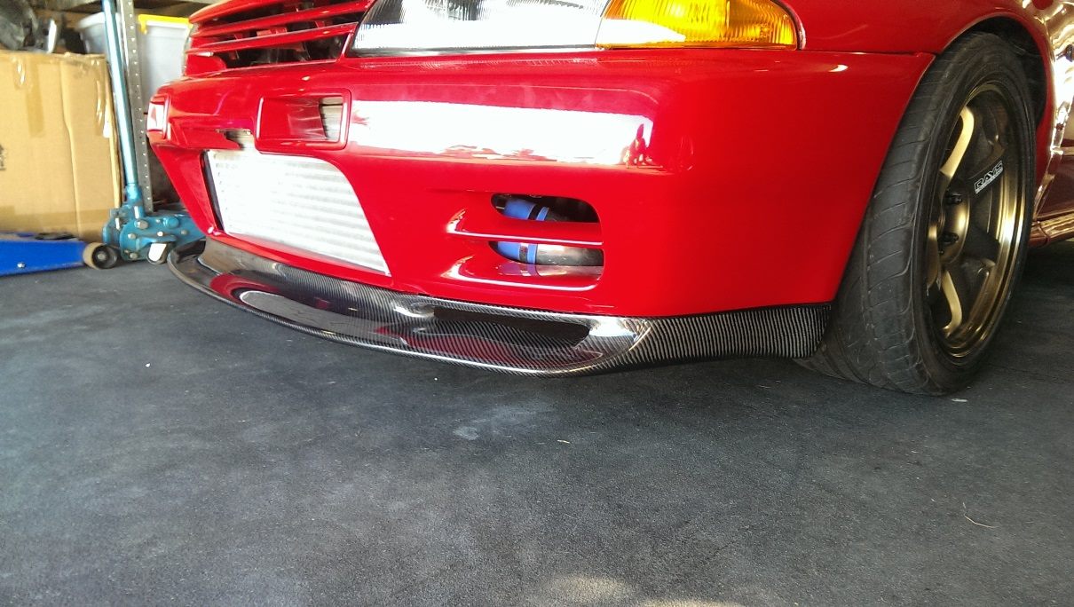 Luxury Sports Jun Style Carbon Front Lip For Nissan Skyline R32 GTR