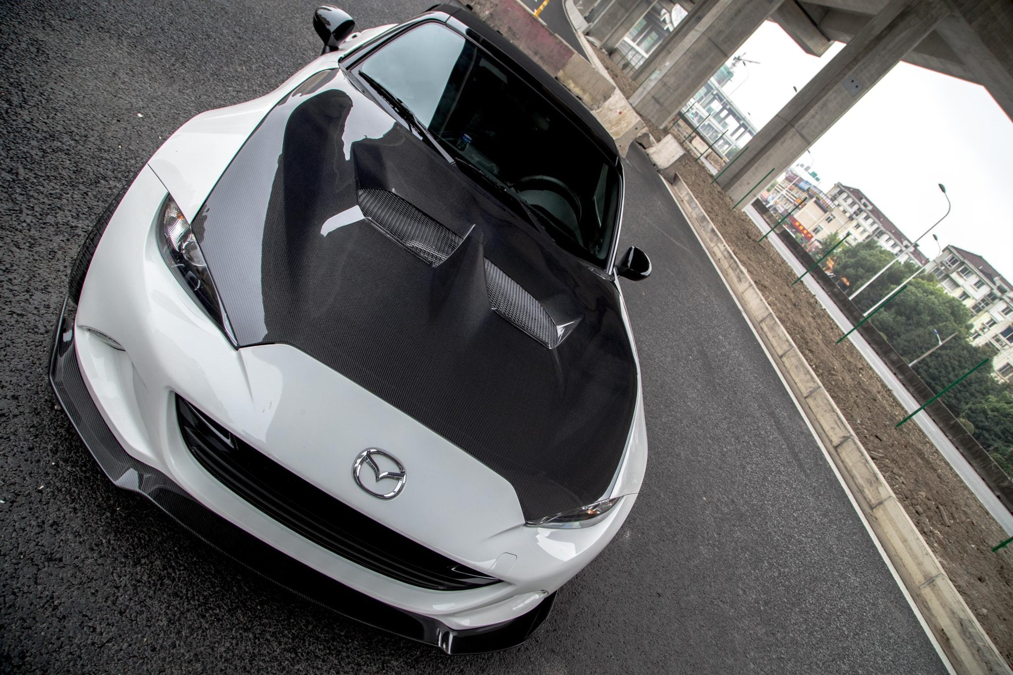 Luxury Sports Vented Carbon Bonnet For Mazda MX5 ND -PP