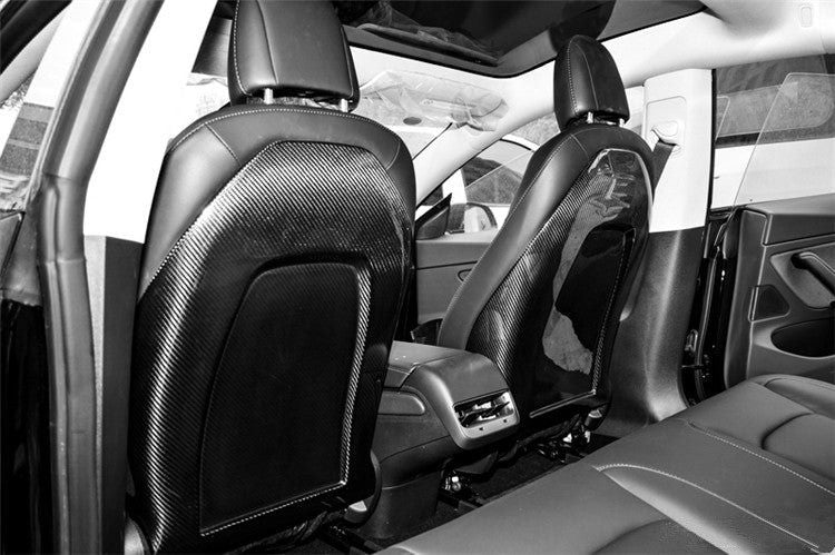 Luxury Sports Carbon Seat Back Cover For Tesla Model 3 -PP