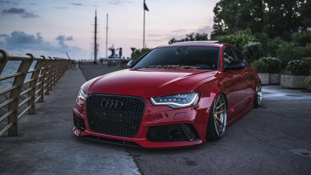 Luxury Sports RS6 Conversion Style Front Bumper With Grill Audi A6 C7 12-15 -PP