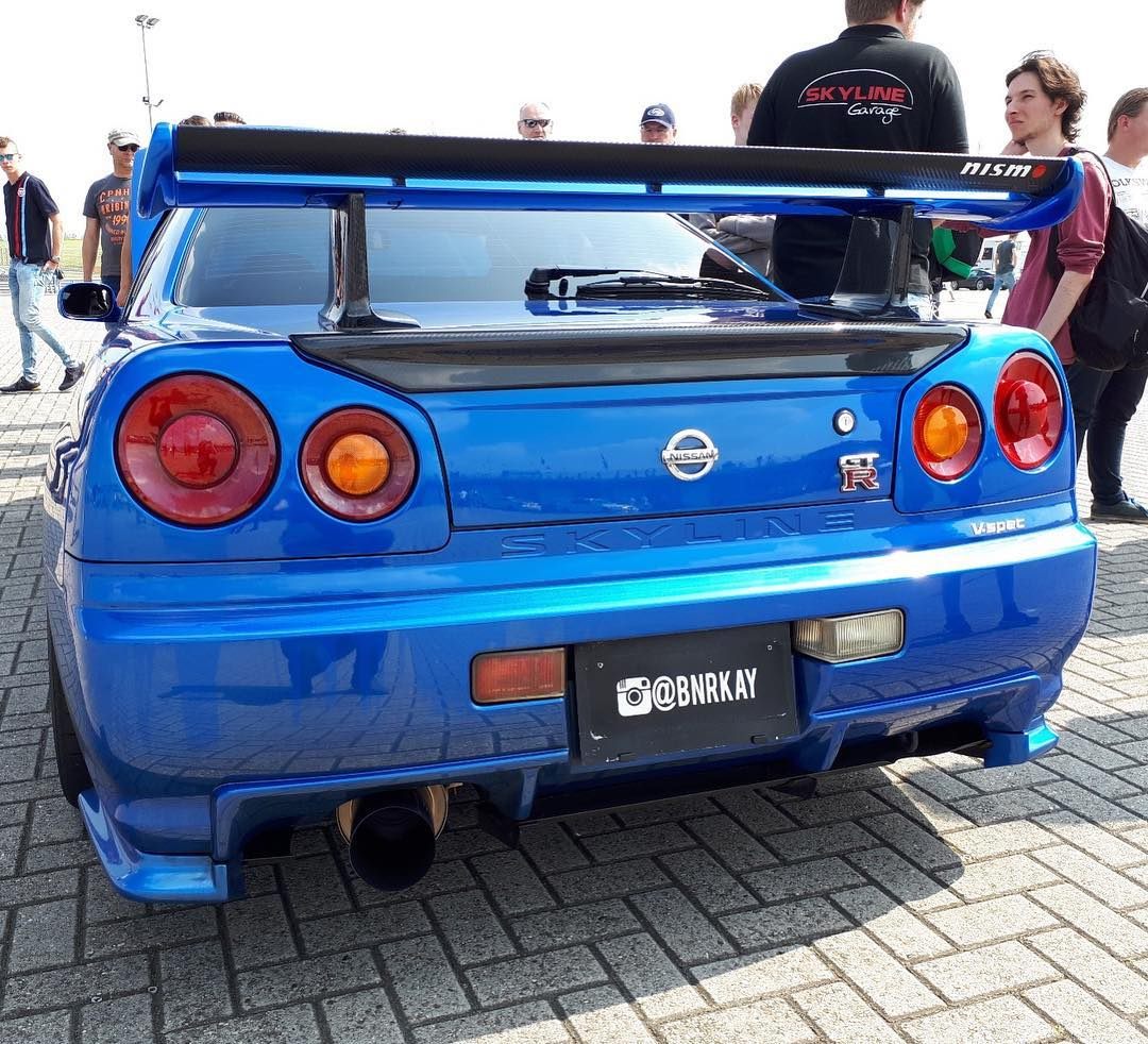 Luxury Sports Mines Style Boot Spoiler For Nissan Skyline R34 2DR