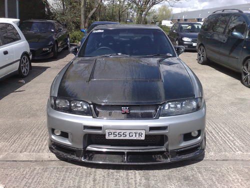 Luxury Sports Top Secret Style Carbon Bonnet For Nissan Skyline R33 GTR -PP