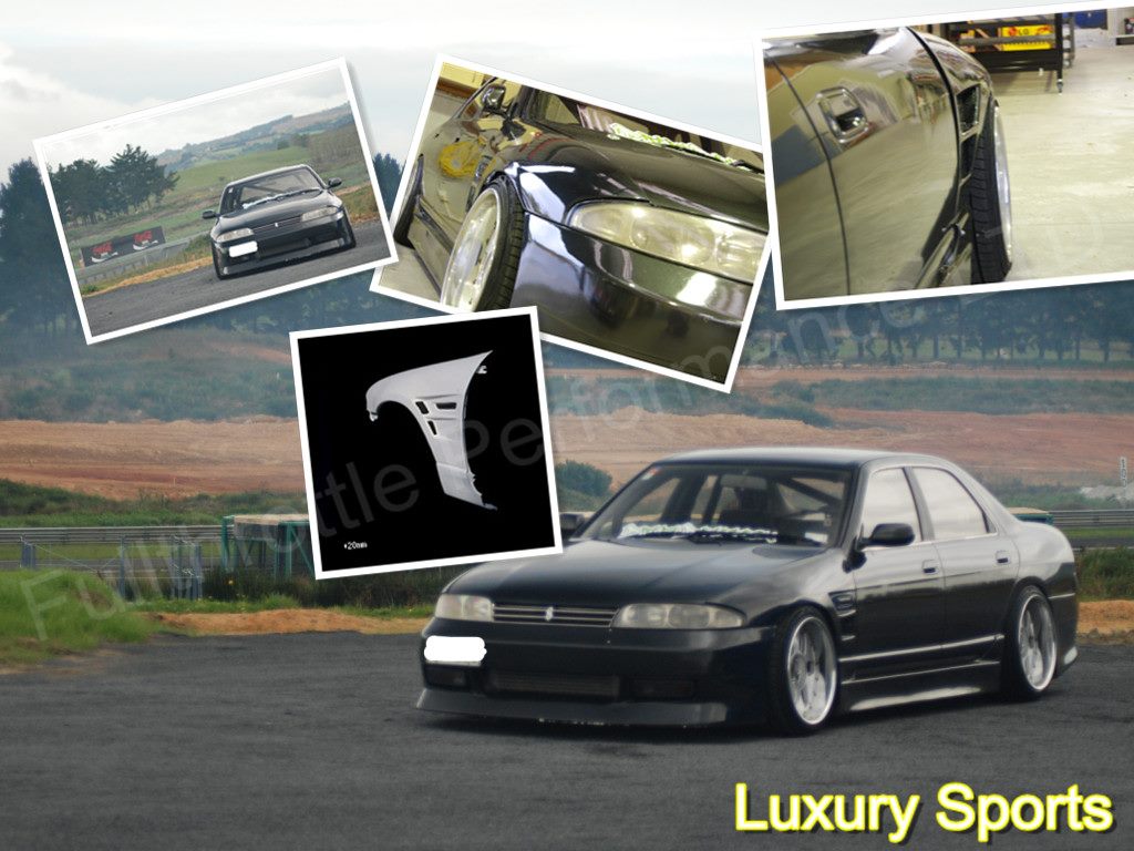 Luxury Sports BN Style 30mm Front Fender For Nissan Skyline R33