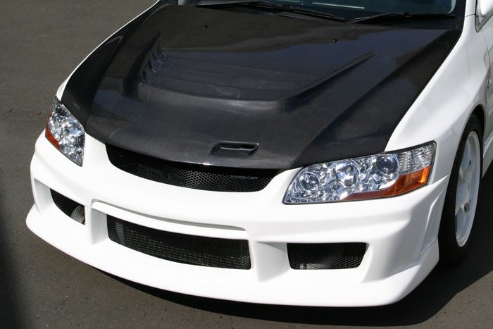 Luxury Sports Monster Sport Style Carbon Bonnet For Mitsubishi EVO 7-9