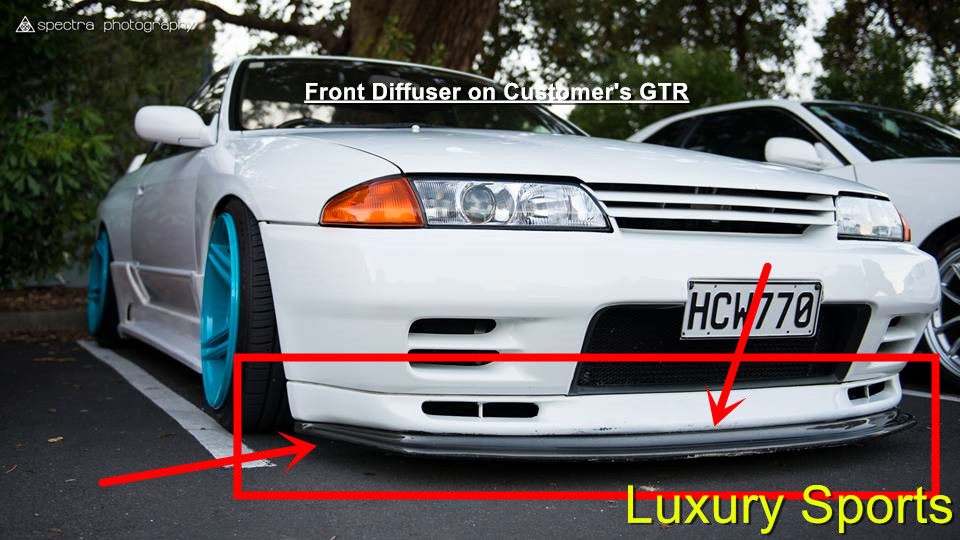 Luxury Sports Carbon Front Diffuser For Nissan Skyline R32 GTR