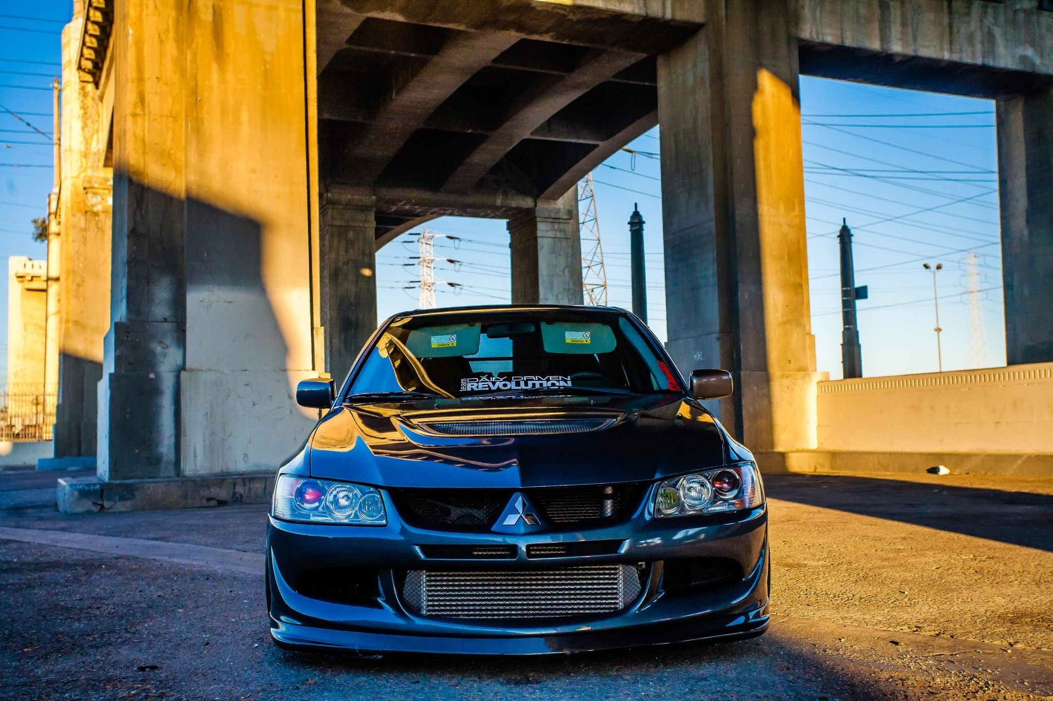 Luxury Sports Do Luck Style Front Lip For Mistubishi EVO 8 Fiberglass