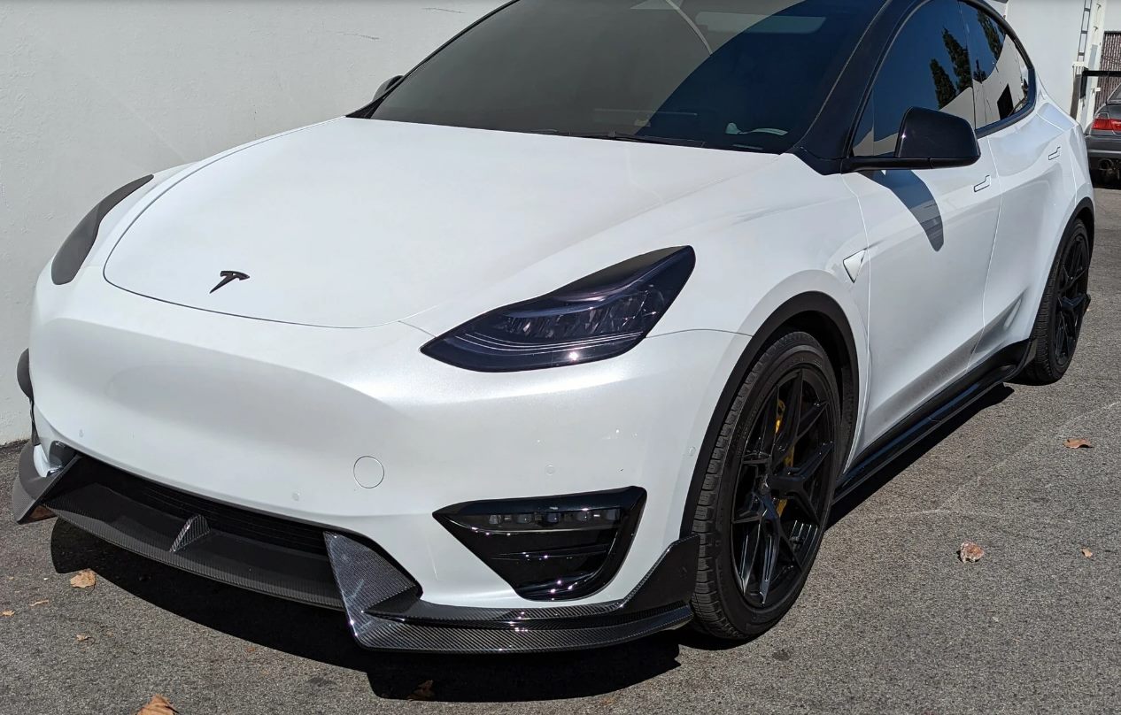 Luxury Sports Adro Style Carbon Front Lip For Tesla Model Y -PP