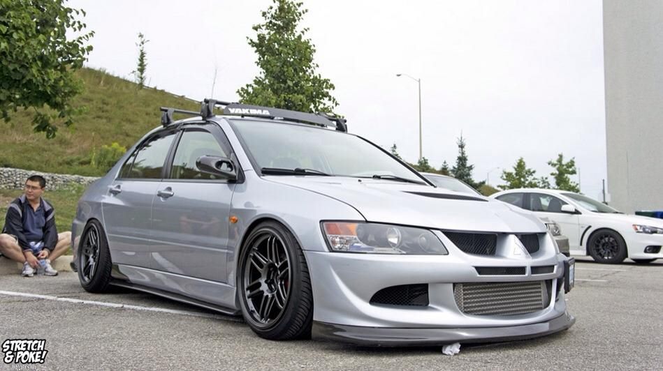 Luxury Sports Do Luck Style Carbon Front Lip For Mitsubishi EVO 8