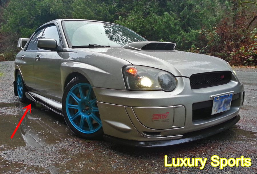 Luxury Sports Damd Style Side Skirts Extension For Subaru Impreza WRX V7-9