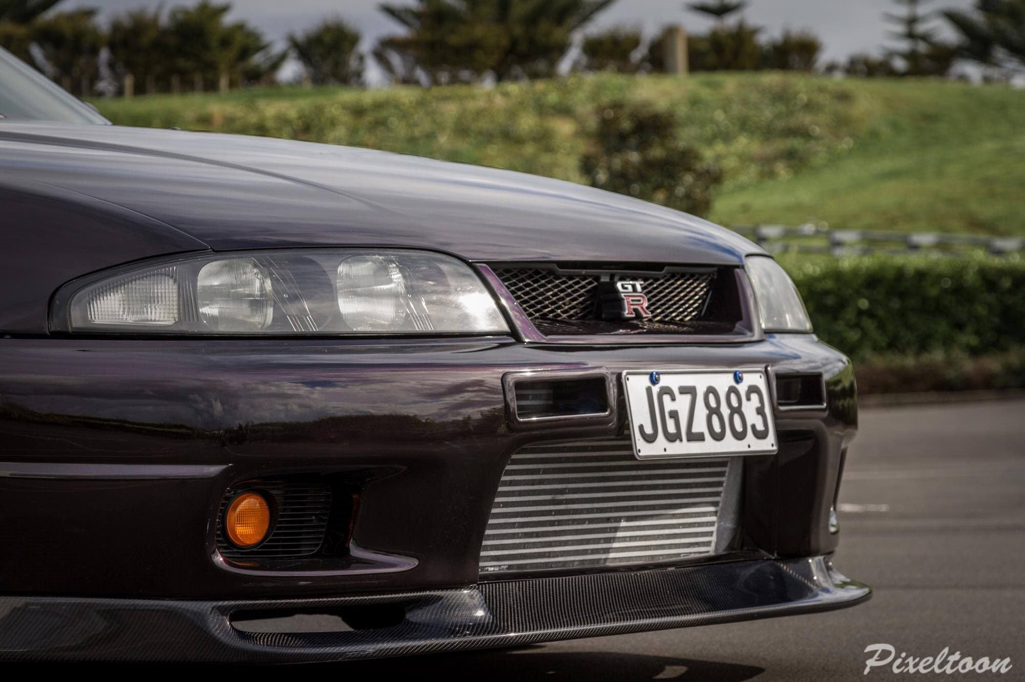 Luxury Sports Jun Style Carbon Front Lip For Nissan Skyline R33 GTR