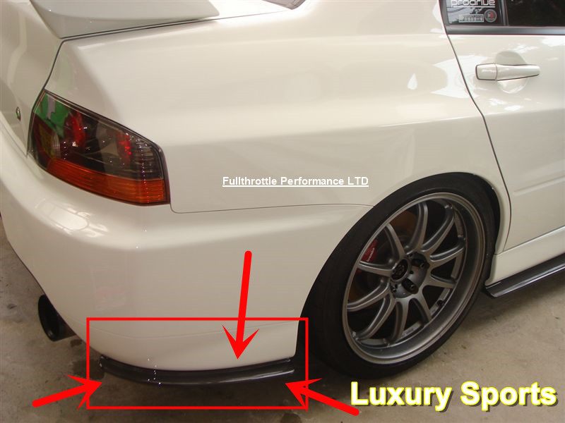 Luxury Sports Damd Style Fiberglass Rear Bumper Extension For Mitsubishi EVO 9