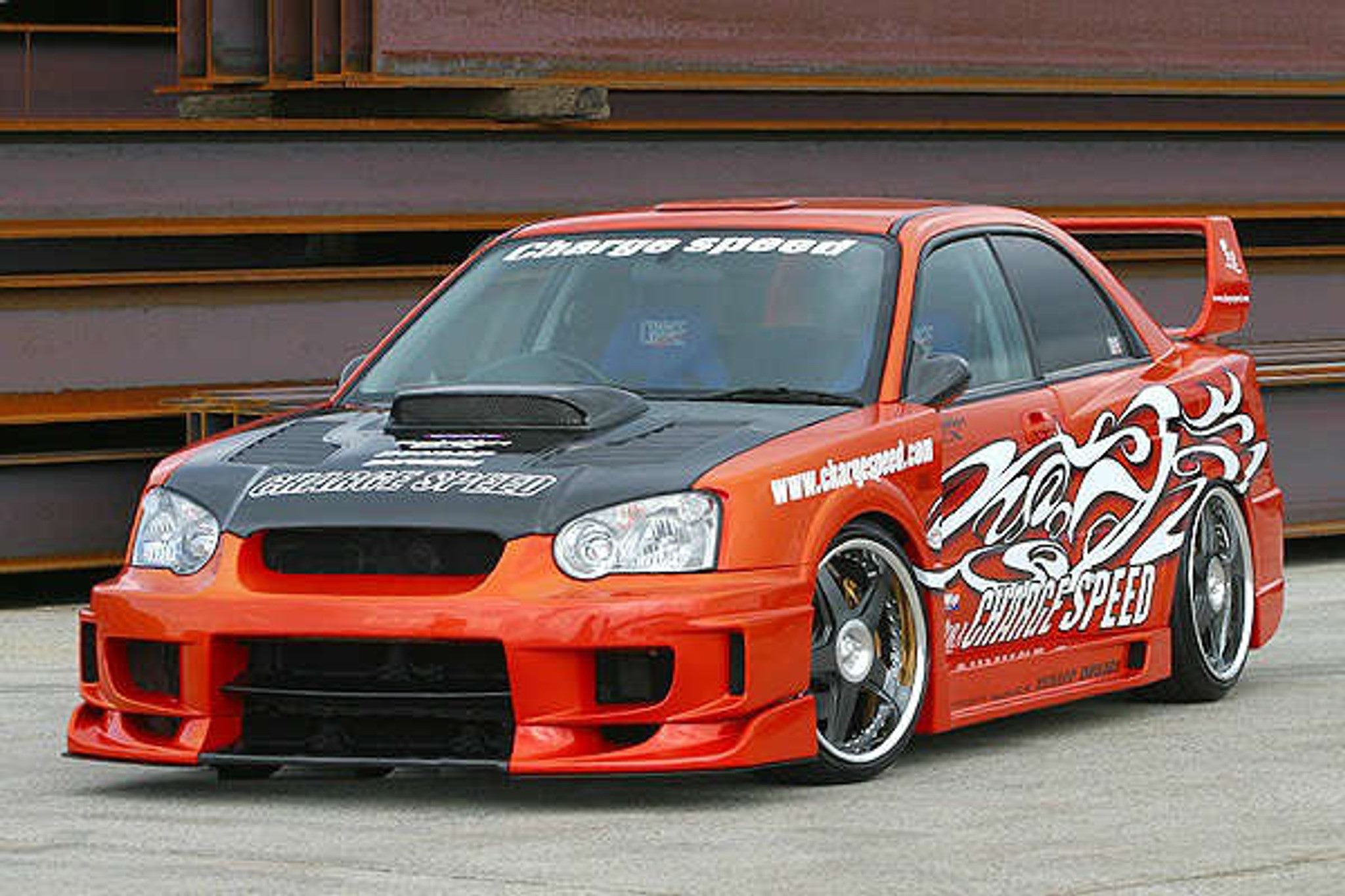 Luxury Sports Chargespeed Style Side Skirts For Subaru Impreza WRX V7-9