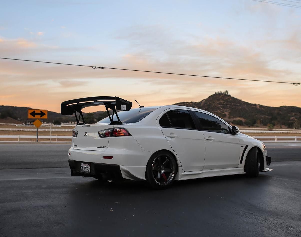 Luxury Sports Voltex Type 5 Style Carbon Spoiler For Mitsibishi EVO X -PP