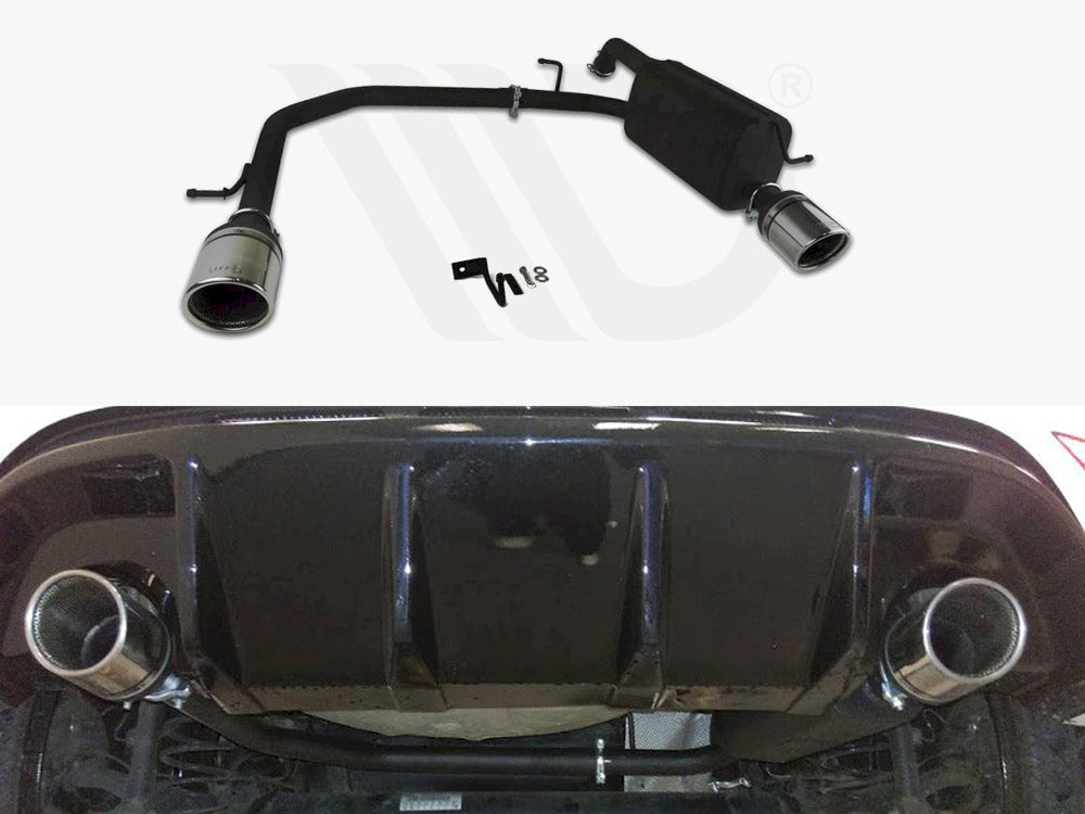 Ford Fiesta Mk7 HIGH Quality DUAL EXIT Stainless Steel Axle-back Exhaust System With Silencer And Exhaust Pipes Maxton Design