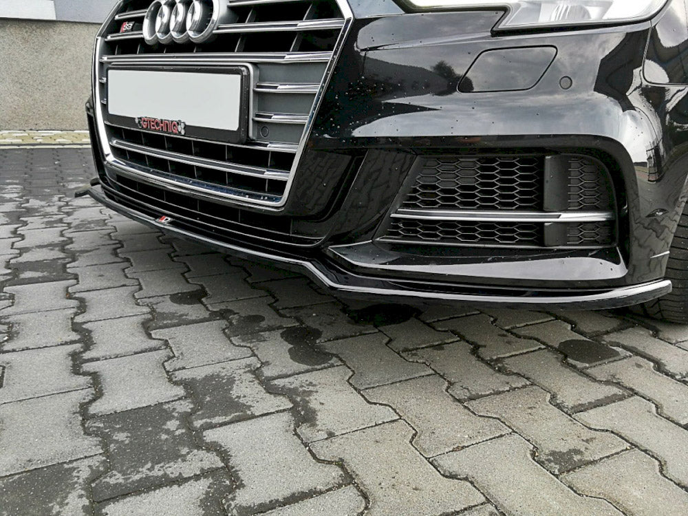 Front Splitter V.2 Audi S3 / A3 S-line 8V Facelift Sedan 2016-2020 Maxton Design