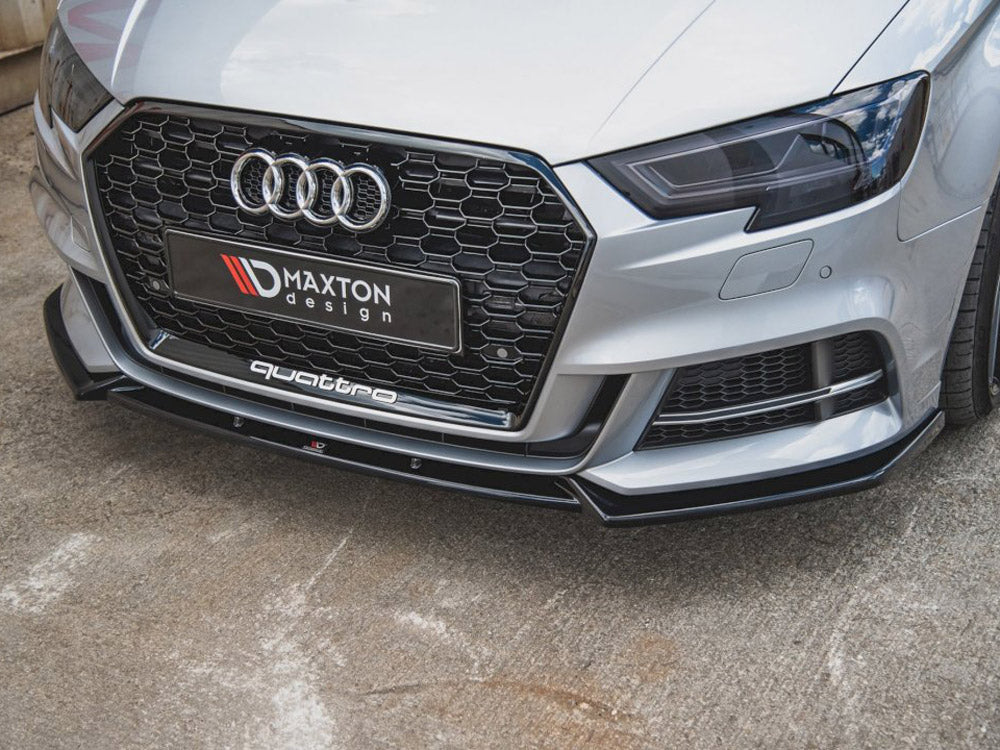 Front Splitter V.3 Audi S3 / A3 S-line 8V Facelift Sedan 2016-2020 Maxton Design